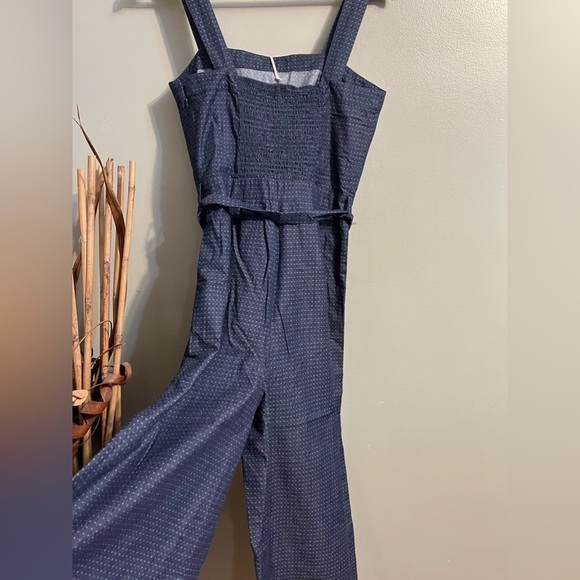 Black Swan Womens Wide Leg Buttons Angelica Jumpsuit Blue Size S NWT - Picture 8 of 16